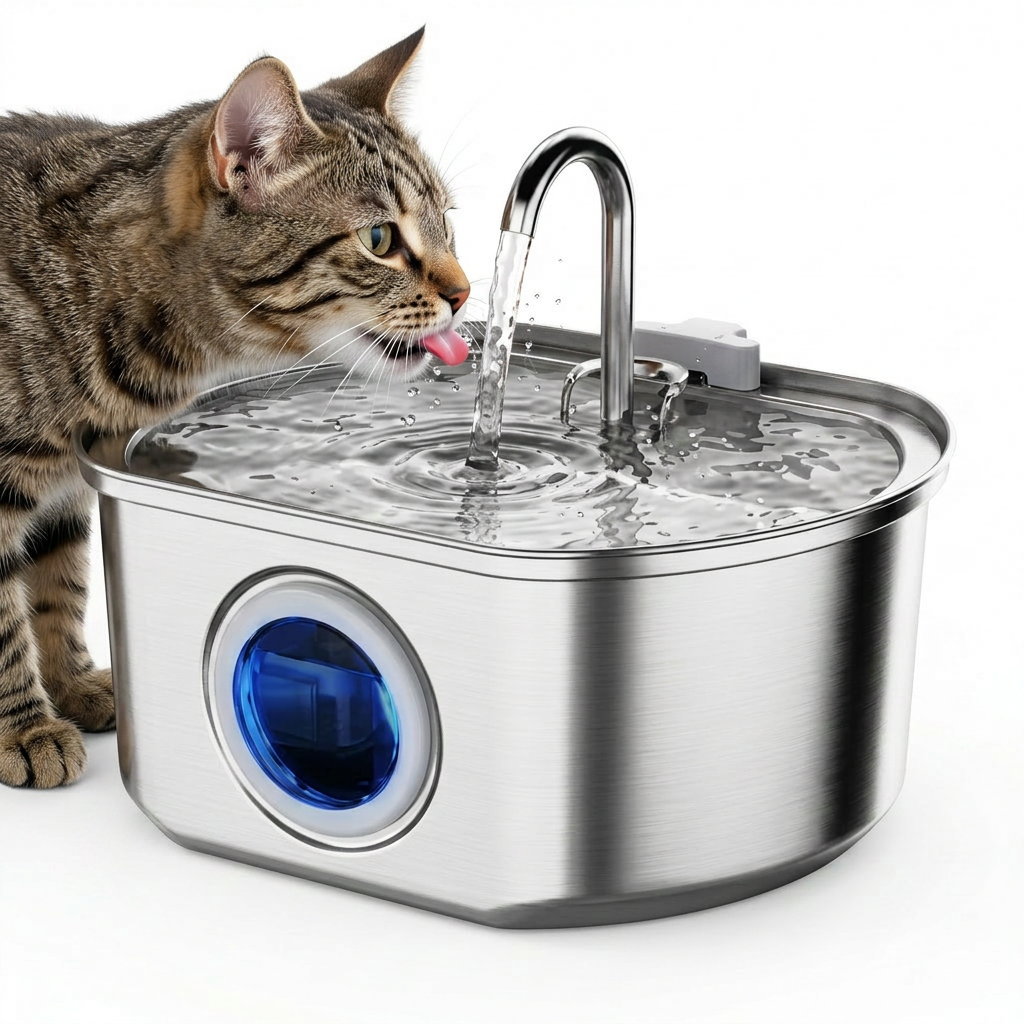 Stainless Steel Pet Water Fountain — view 2
